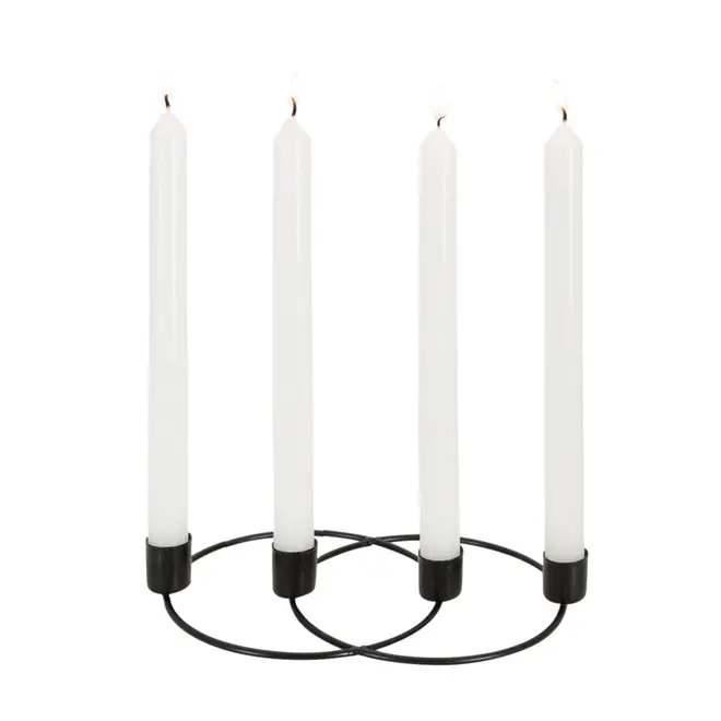 CANDELABRO PARA 4 VELAS INLINE - CHUMBO - Foto 2