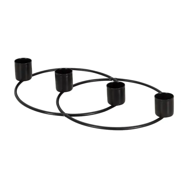 CANDELABRO PARA 4 VELAS INLINE - CHUMBO - Foto 3