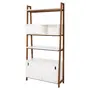ESTANTE 3 PORTAS DE CORRER 96 CM X 1,95 M ARQUITET - NOZES/BRANCO - Foto 3