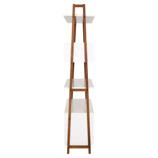 ESTANTE 3 PORTAS DE CORRER 96 CM X 1,95 M ARQUITET - NOZES/BRANCO - Foto 4