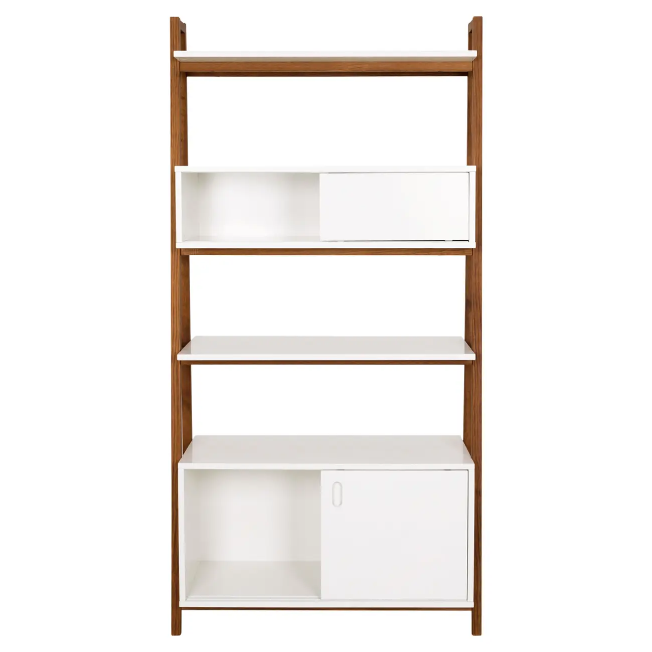 ESTANTE 3 PORTAS DE CORRER 96 CM X 1,95 M ARQUITET - NOZES/BRANCO - Foto 5