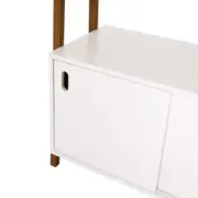 ESTANTE 3 PORTAS DE CORRER 96 CM X 1,95 M ARQUITET - NOZES/BRANCO - Foto 6