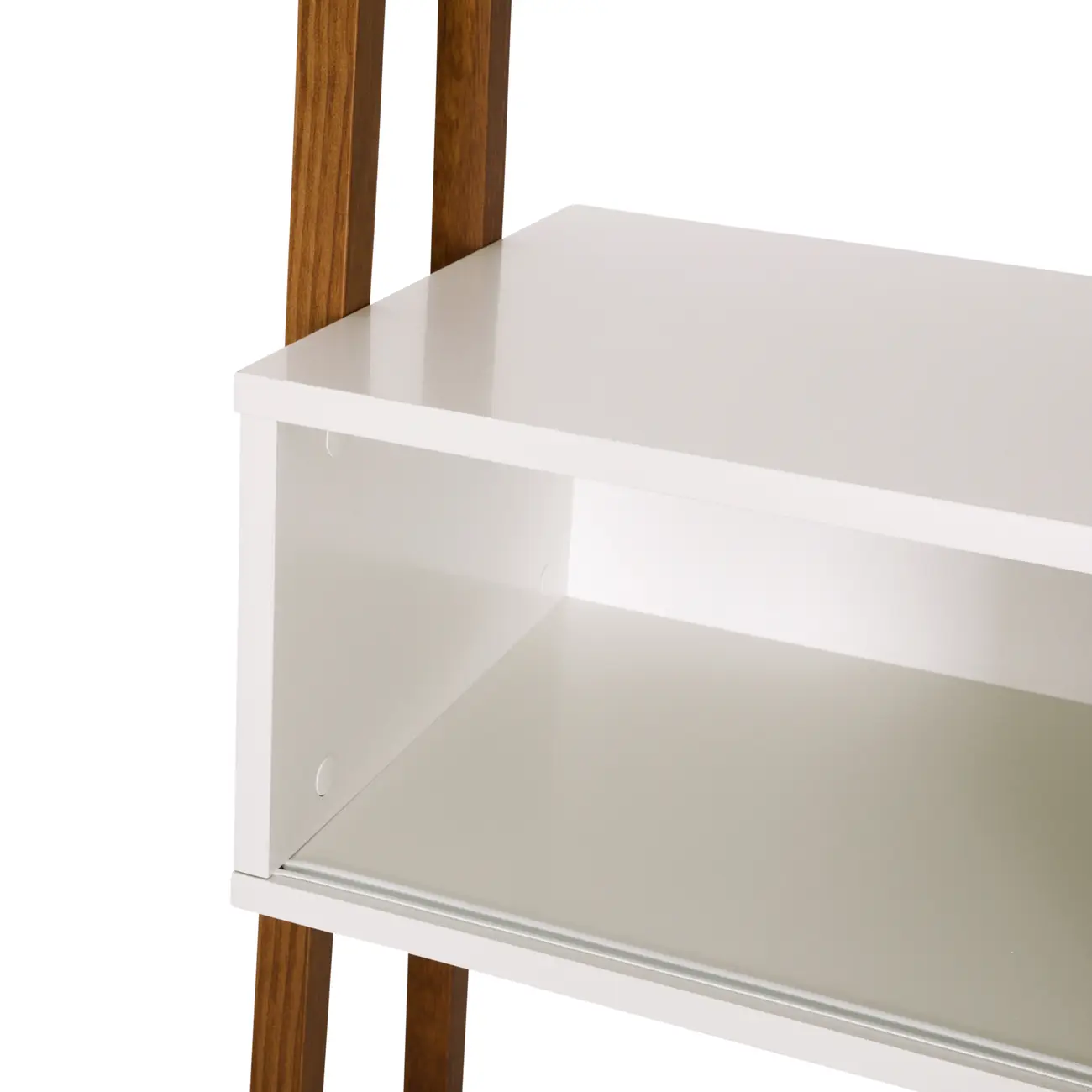 ESTANTE 3 PORTAS DE CORRER 96 CM X 1,95 M ARQUITET - NOZES/BRANCO - Foto 8