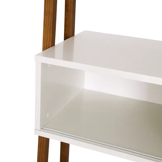 ESTANTE 3 PORTAS DE CORRER 96 CM X 1,95 M ARQUITET - NOZES/BRANCO - Foto 8
