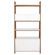 ESTANTE 3 PORTAS DE CORRER 96 CM X 1,95 M ARQUITET - NOZES/BRANCO - Foto 9