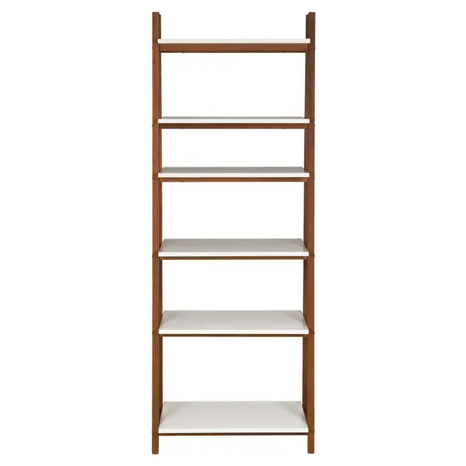 ESTANTE 71 CM X 1,95 M ARQUITET - NOZES/BRANCO - Foto 1