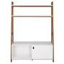 ESTANTE PARA TV DE ATÉ 50 POLEGADAS COM 1 PORTA DE CORRER1,36 M X 1,95 M ARQUITET - NOZES/BRANCO - Foto 1