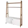 ESTANTE PARA TV DE ATÉ 50 POLEGADAS COM 1 PORTA DE CORRER1,36 M X 1,95 M ARQUITET - NOZES/BRANCO - Foto 2