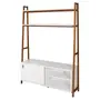 ESTANTE PARA TV DE ATÉ 50 POLEGADAS COM 1 PORTA DE CORRER1,36 M X 1,95 M ARQUITET - NOZES/BRANCO - Foto 3