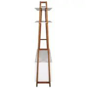 ESTANTE PARA TV DE ATÉ 50 POLEGADAS COM 1 PORTA DE CORRER1,36 M X 1,95 M ARQUITET - NOZES/BRANCO - Foto 4