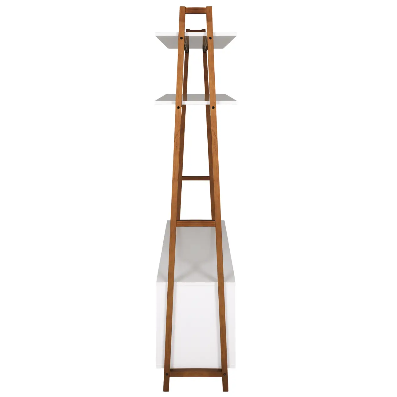 ESTANTE PARA TV DE ATÉ 50 POLEGADAS COM 1 PORTA DE CORRER1,36 M X 1,95 M ARQUITET - NOZES/BRANCO - Foto 4