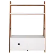 ESTANTE PARA TV DE ATÉ 50 POLEGADAS COM 1 PORTA DE CORRER1,36 M X 1,95 M ARQUITET - NOZES/BRANCO - Foto 8