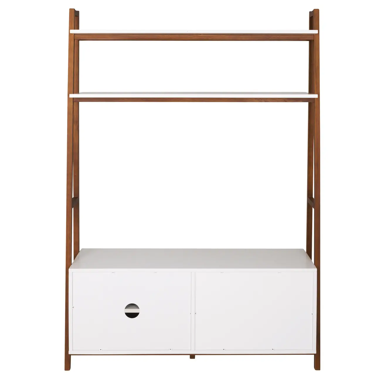 ESTANTE PARA TV DE ATÉ 50 POLEGADAS COM 1 PORTA DE CORRER1,36 M X 1,95 M ARQUITET - NOZES/BRANCO - Foto 8