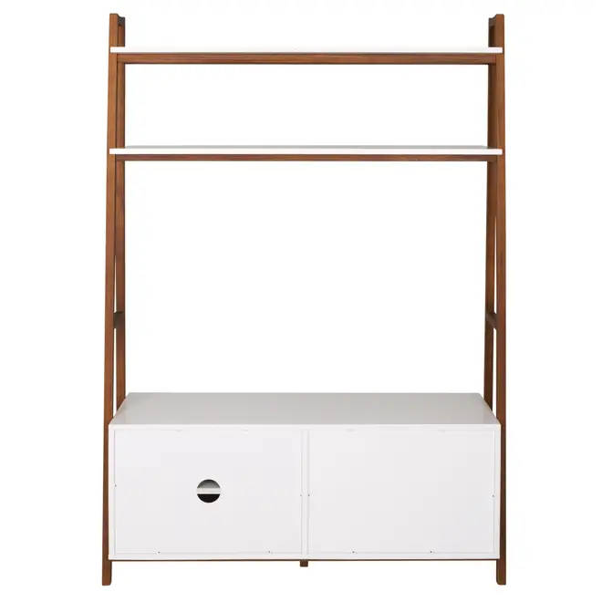 ESTANTE PARA TV DE ATÉ 50 POLEGADAS COM 1 PORTA DE CORRER1,36 M X 1,95 M ARQUITET - NOZES/BRANCO - Foto 8