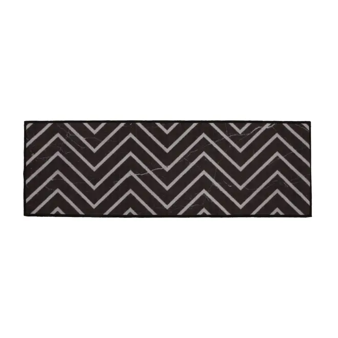 TAPETE 50 CM X 1,50 M VERZUS - PRETO/BRANCO - Foto 1