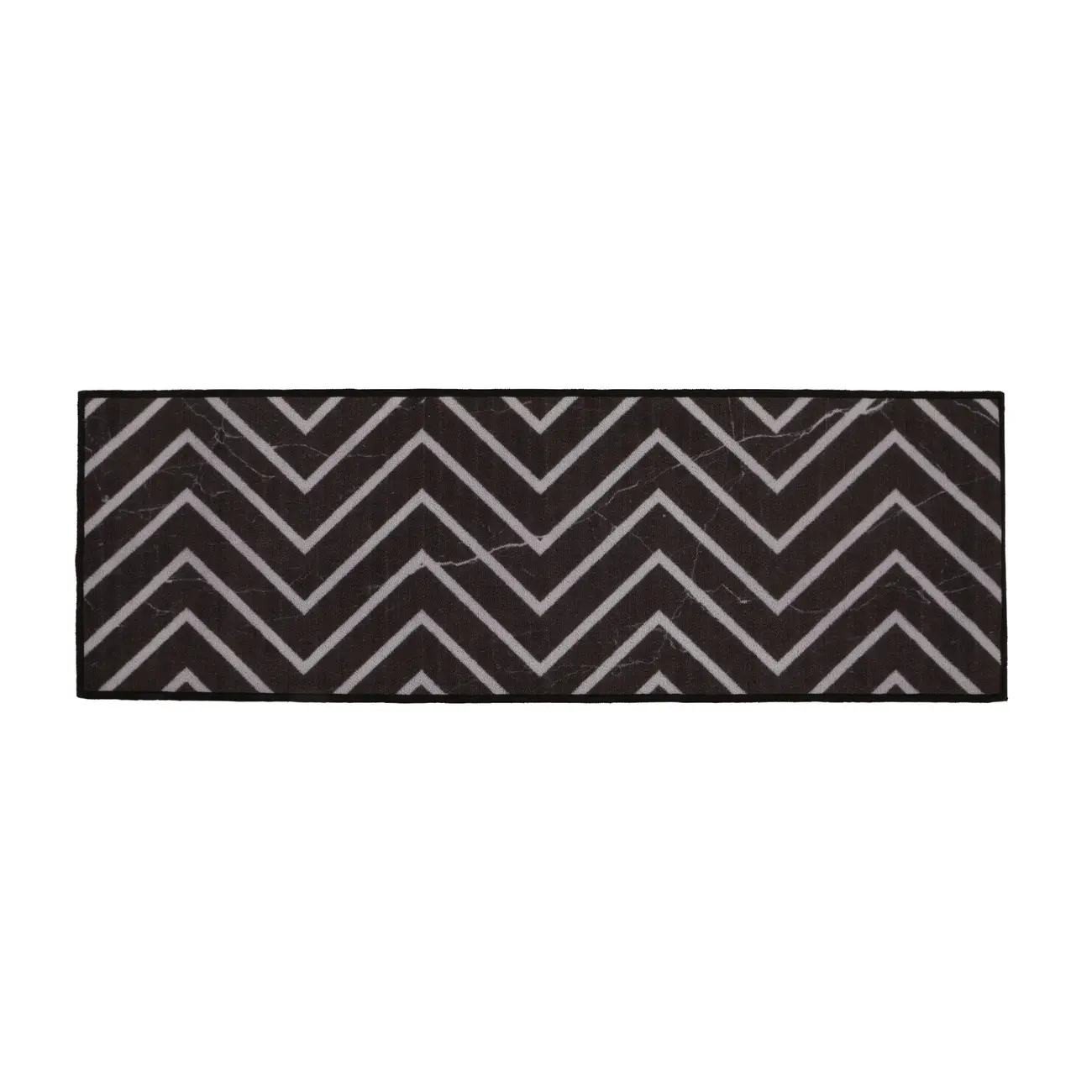 TAPETE 50 CM X 1,50 M VERZUS - PRETO/BRANCO - Foto 1