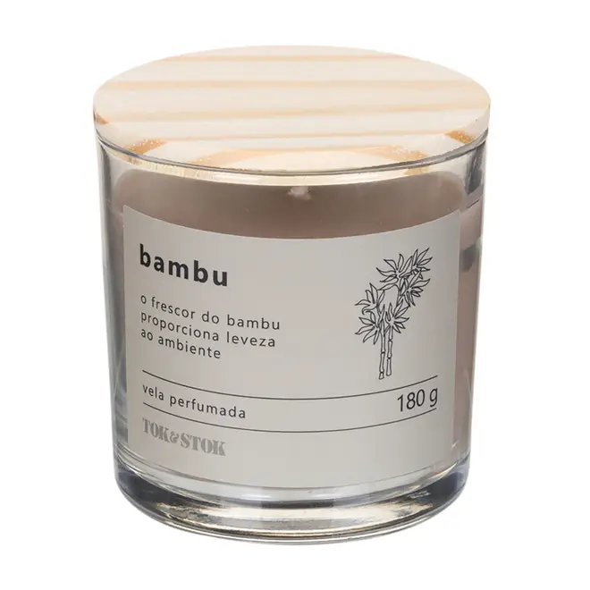VELA PERFUMADA POTE BAMBU NATURALS - CAMELO/PINUS NATURAL - Foto 1