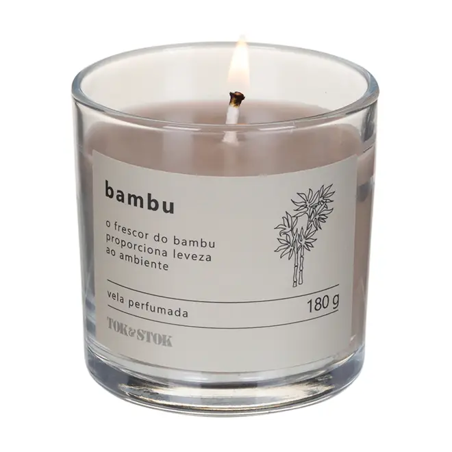 VELA PERFUMADA POTE BAMBU NATURALS - CAMELO/PINUS NATURAL - Foto 2