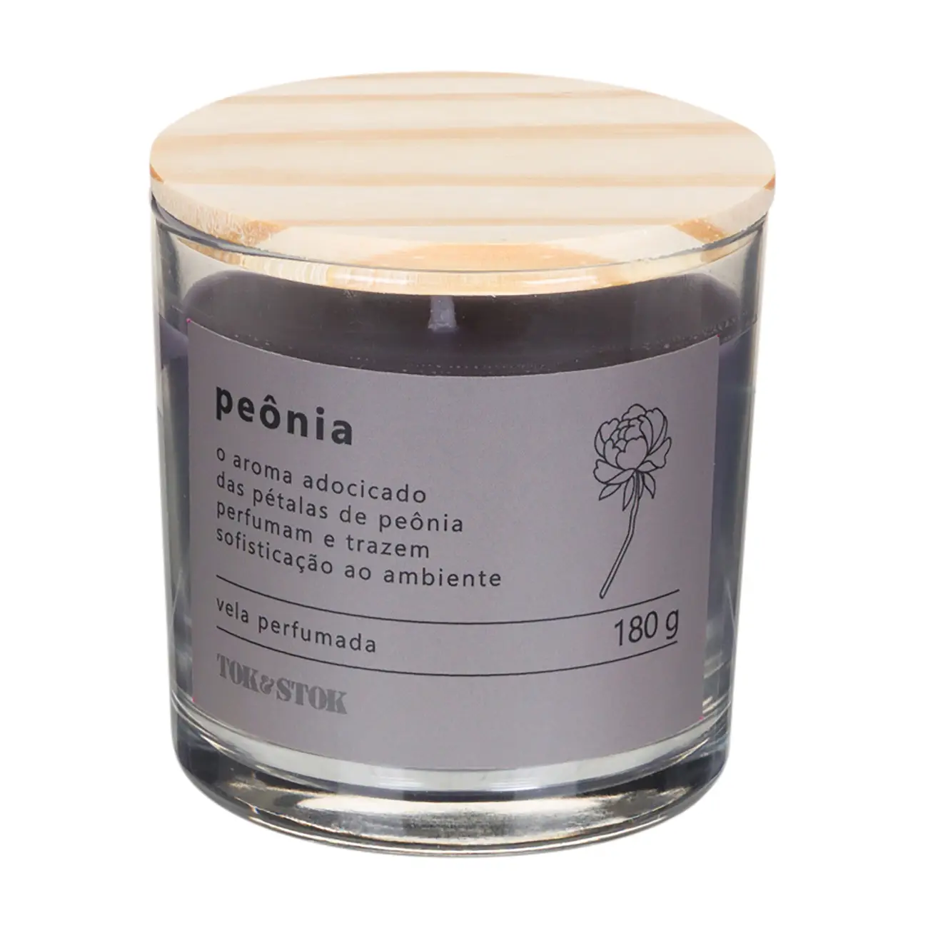 VELA PERFUMADA POTE PEÔNIA NATURALS - ARGILA/PINUS NATURAL - Foto 1