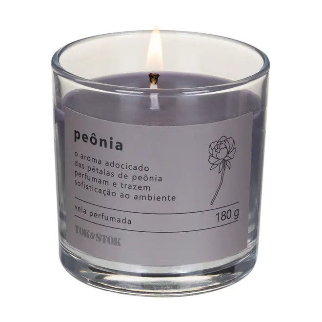 VELA PERFUMADA POTE PEÔNIA NATURALS - ARGILA/PINUS NATURAL - Foto 2
