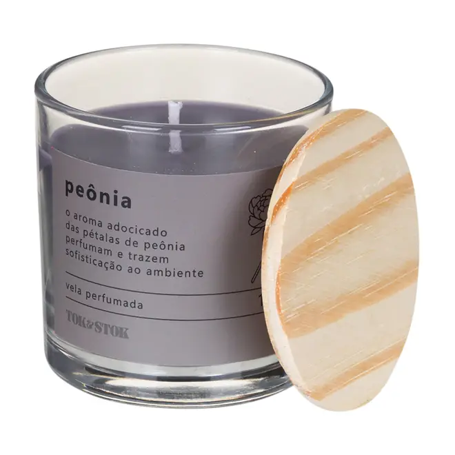 VELA PERFUMADA POTE PEÔNIA NATURALS - ARGILA/PINUS NATURAL - Foto 3