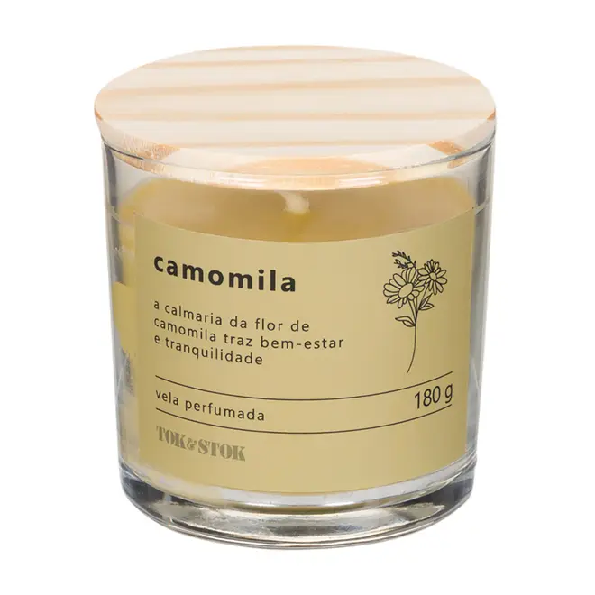 VELA PERFUMADA POTE CAMOMILA NATURALS - LATTE/PINUS NATURAL - Foto 1