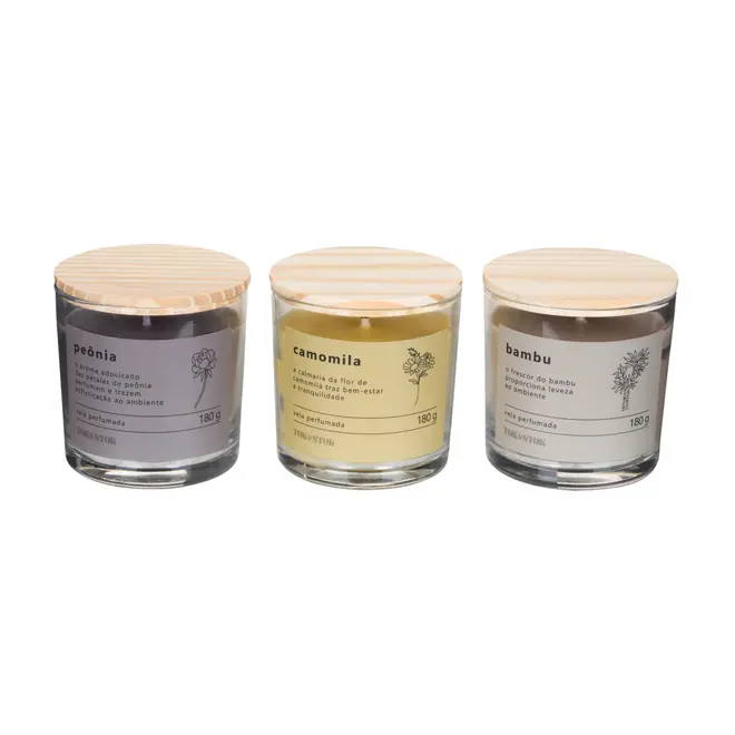 VELA PERFUMADA POTE CAMOMILA NATURALS - LATTE/PINUS NATURAL - Foto 5