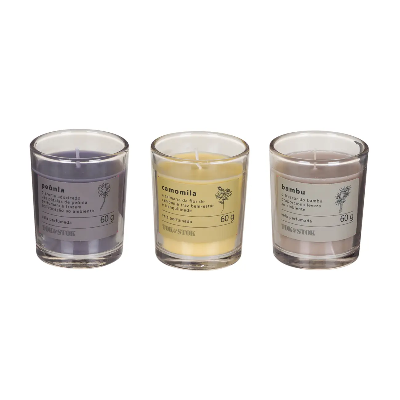 KIT VELA PERFUMADA POTE COM 3 NATURALS - MULTICOR - Foto 1
