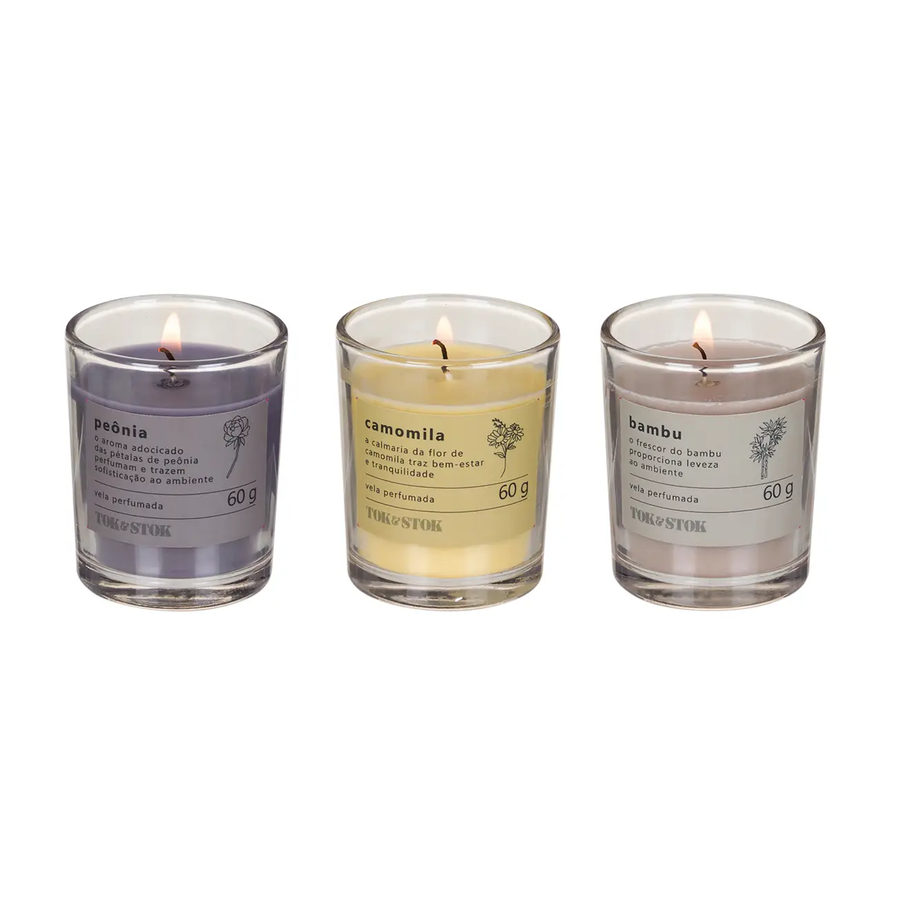 KIT VELA PERFUMADA POTE COM 3 NATURALS - MULTICOR - Foto 2