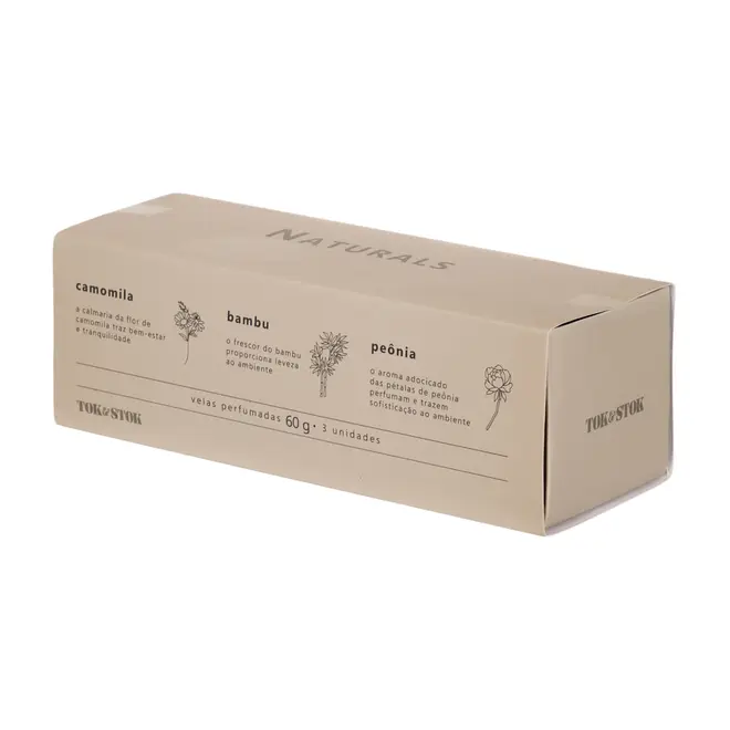 KIT VELA PERFUMADA POTE COM 3 NATURALS - MULTICOR - Foto 3