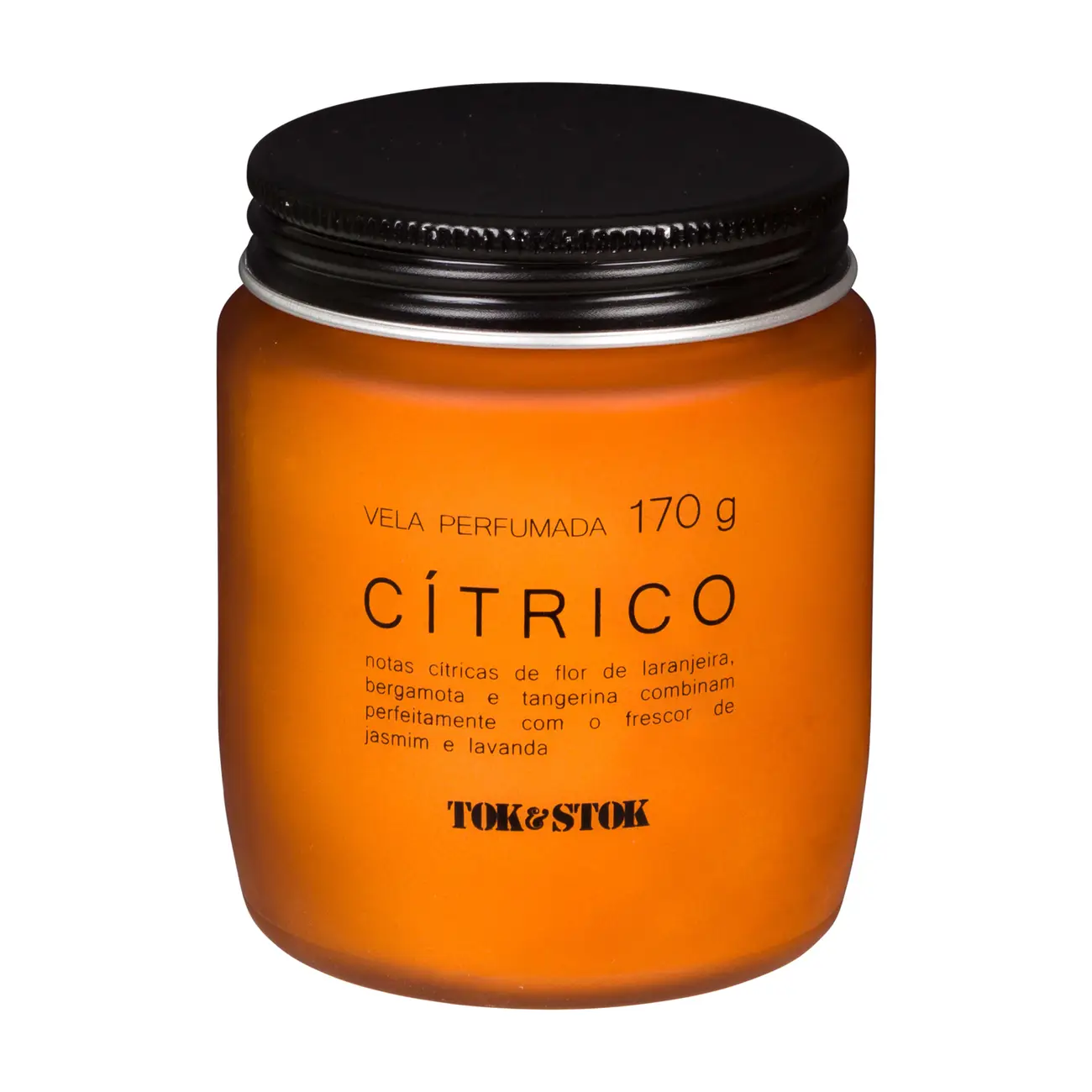VELA PERFUMADA POTE CÍTRICO ESSENCIALS - TERRACOTA/PRETO - Foto 1