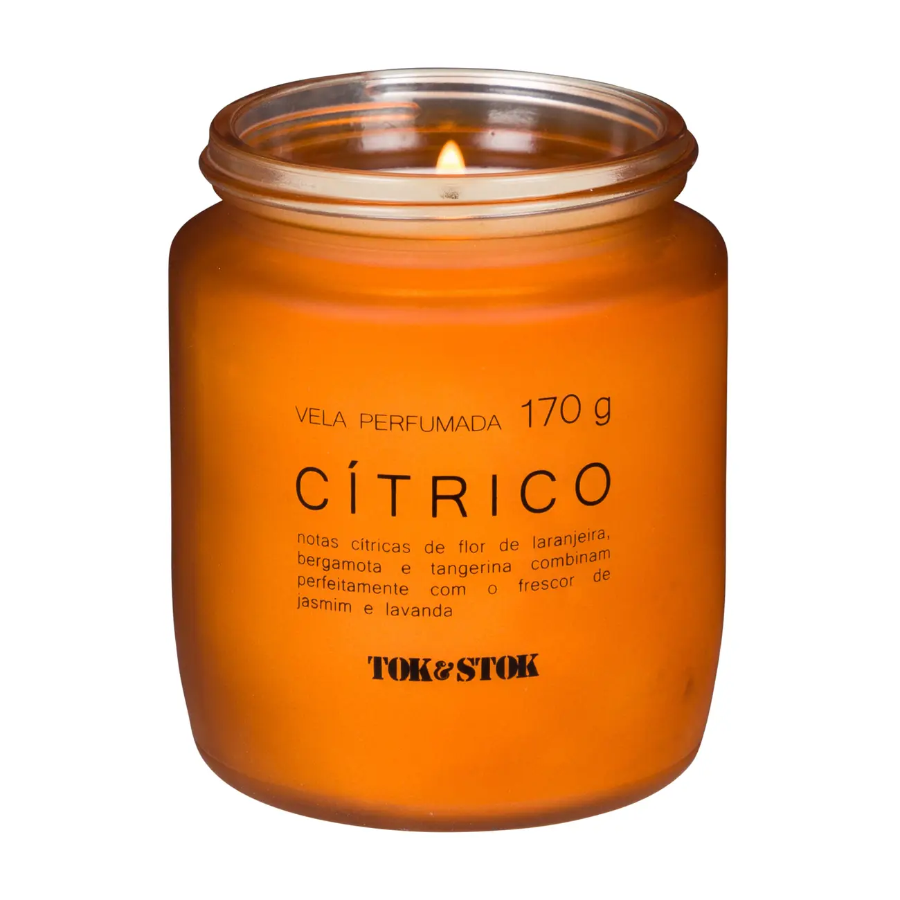 VELA PERFUMADA POTE CÍTRICO ESSENCIALS - TERRACOTA/PRETO - Foto 2