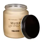VELA PERFUMADA POTE MUSK ESSENCIALS - CAMELO/PRETO - Foto 3