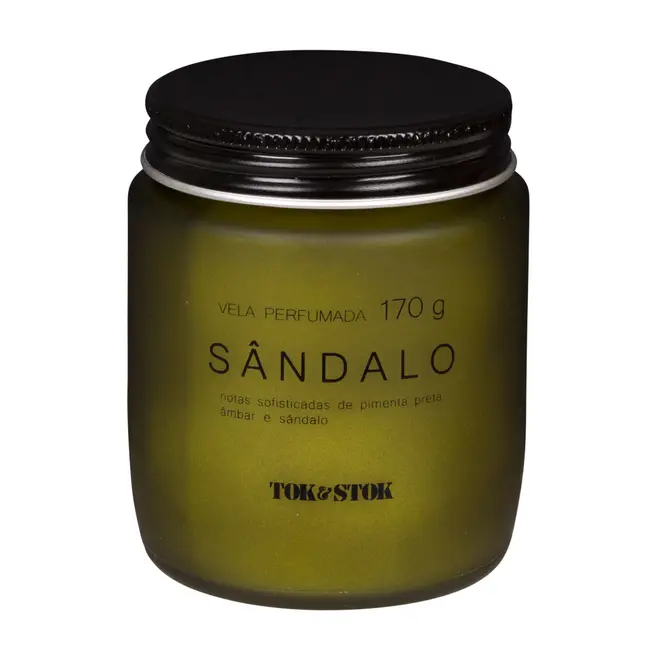 VELA PERFUMADA POTE SÂNDALO ESSENCIALS - MUSGO/PRETO - Foto 1
