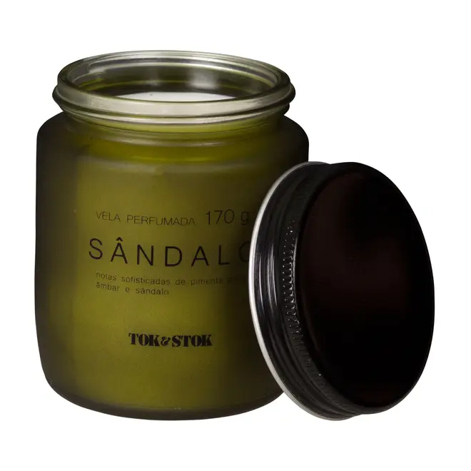 VELA PERFUMADA POTE SÂNDALO ESSENCIALS - MUSGO/PRETO - Foto 3