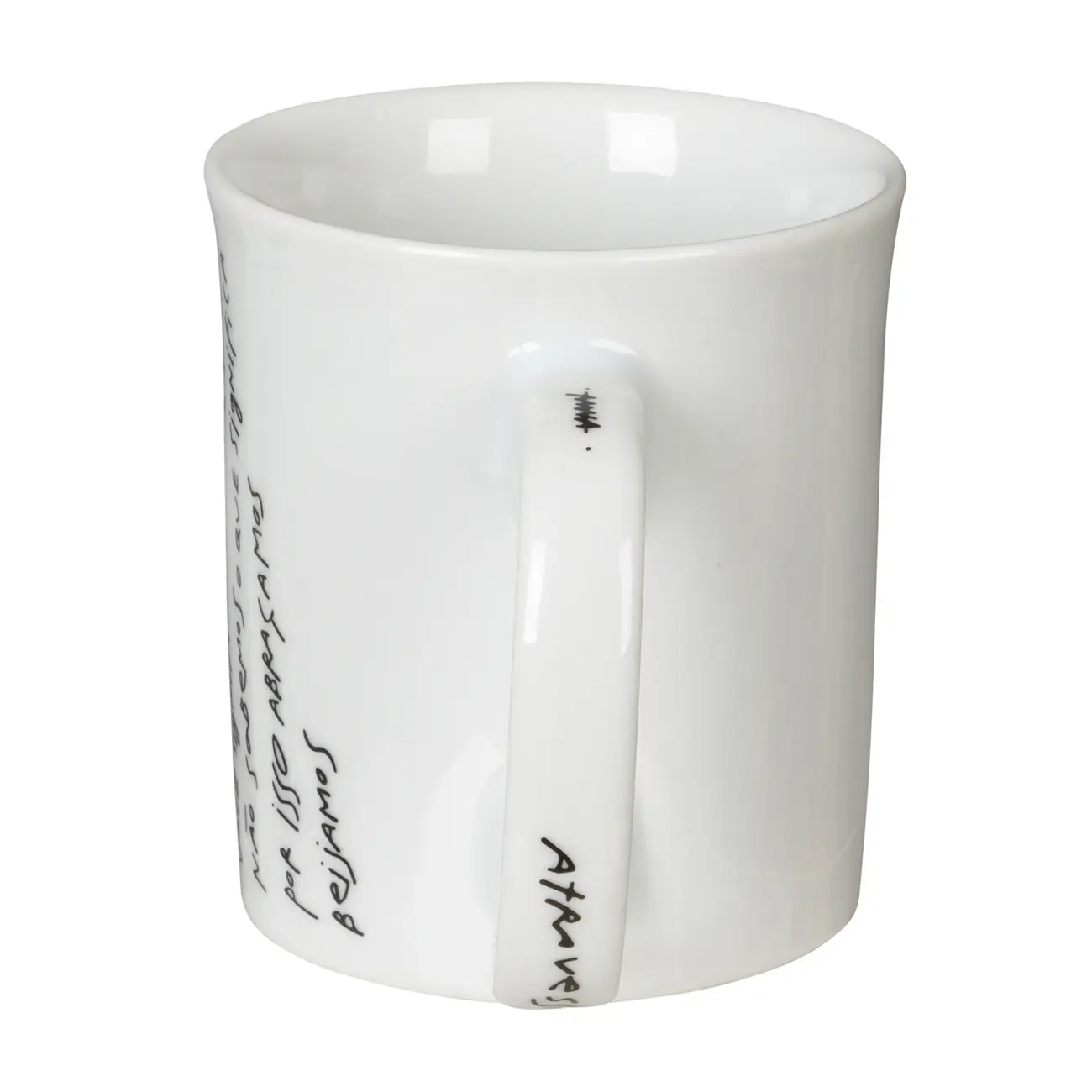 CANECA 350 ML LIVRO EM LOUÇAS - BRANCO/PRETO - Foto 6