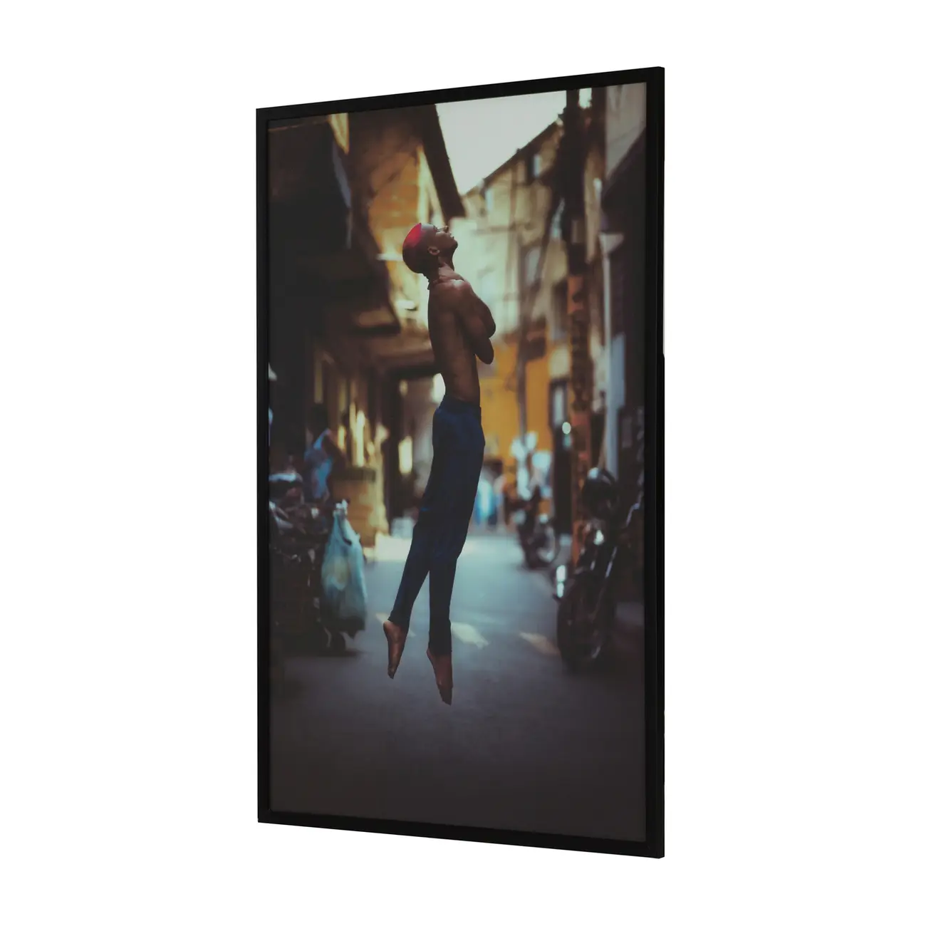 QUADRO 80 CM X 1,20 M UM SALTO PARA O FUTURO - RAFAEL FREIRE - PRETO/MULTICOR - Foto 2