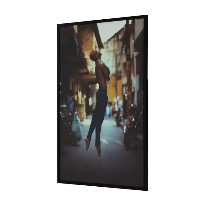 QUADRO 80 CM X 1,20 M UM SALTO PARA O FUTURO - RAFAEL FREIRE - PRETO/MULTICOR - Foto 2