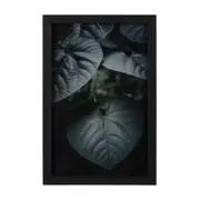 QUADRO CORAÇÃO VERDE 20 CM X 30 CM - PRETO/MULTICOR - Foto 1