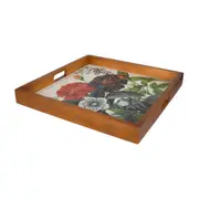 BANDEJA 43 CM X 43 CM NATUREZA BOTÂNICA - MARROM/MULTICOR - Foto 2