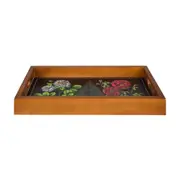 BANDEJA 43 CM X 22 CM NATUREZA BOTÂNICA - MARROM/MULTICOR - Foto 1