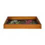 BANDEJA 43 CM X 22 CM NATUREZA BOTÂNICA - MARROM/MULTICOR - Foto 1