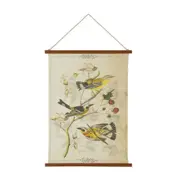 FLÂMULA 30 CM X 45 CM NATUREZA BOTÂNICA PÁSSAROS - NOZES/MULTICOR - Foto 1