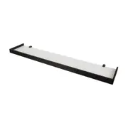 PRATELEIRA 4 CM X 1 M X 20 CM ANGLEX - BRANCO/PRETO - Foto 2