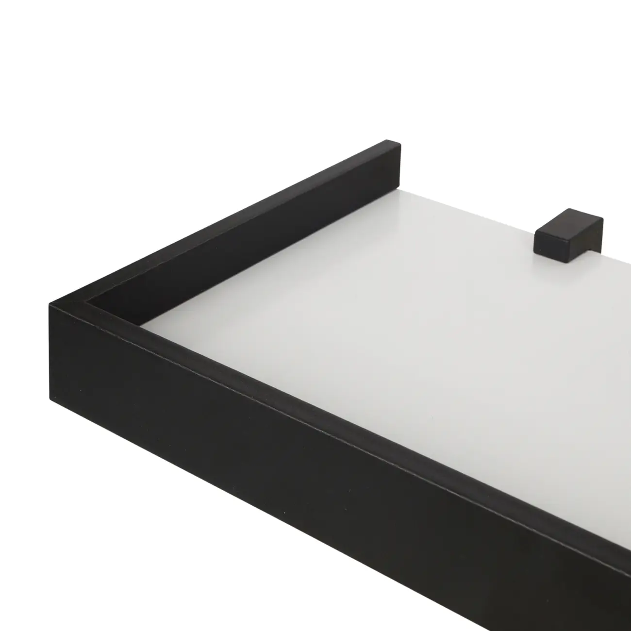 PRATELEIRA 4 CM X 1 M X 20 CM ANGLEX - BRANCO/PRETO - Foto 4