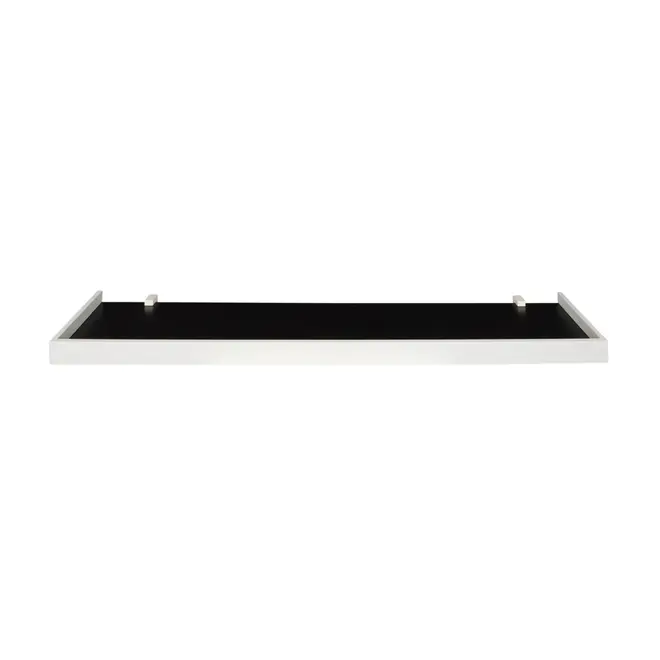 PRATELEIRA 4 CM X 1 M X 20 CM ANGLEX - PRETO/BRANCO - Foto 1