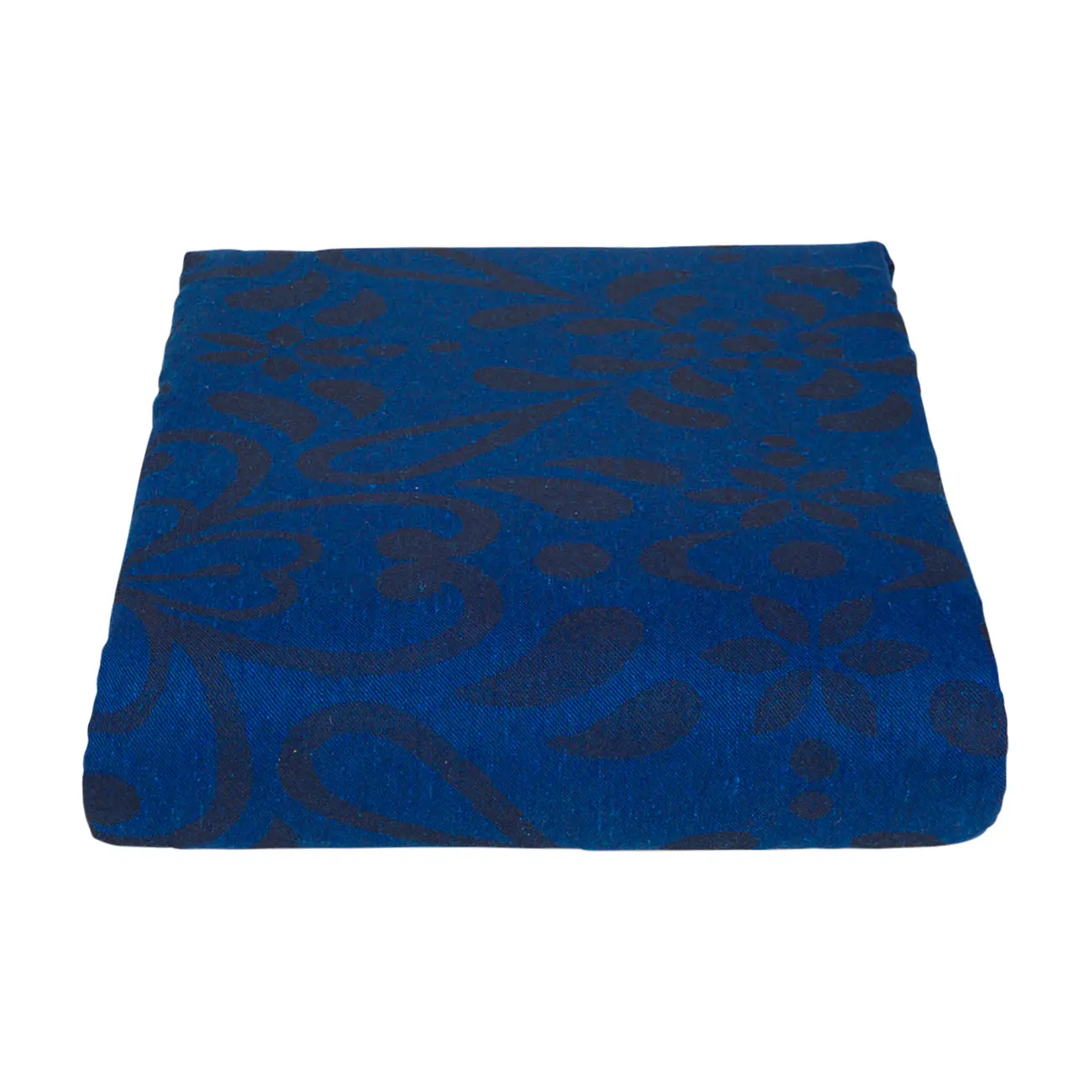 TOALHA DE MESA 1,40 M X 2,20 M FOLKSY BLOOM - AZUL ESCURO/AZUL - Foto 4
