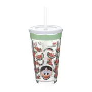 COPO LONG DRINK COM CANUDO 450 ML AVENTURAS NA COZINHA - INCOLOR/MULTICOR - Foto 1