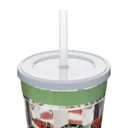 COPO LONG DRINK COM CANUDO 450 ML AVENTURAS NA COZINHA - INCOLOR/MULTICOR - Foto 4