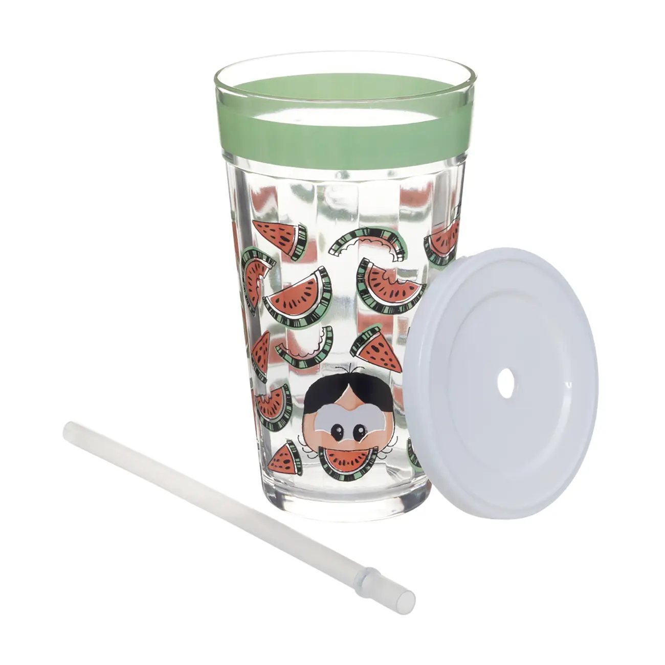 COPO LONG DRINK COM CANUDO 450 ML AVENTURAS NA COZINHA - INCOLOR/MULTICOR - Foto 6